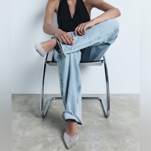 Zara Pearl Rhinestone Heeled Slingbacks ✨ - Picture 8 of 9